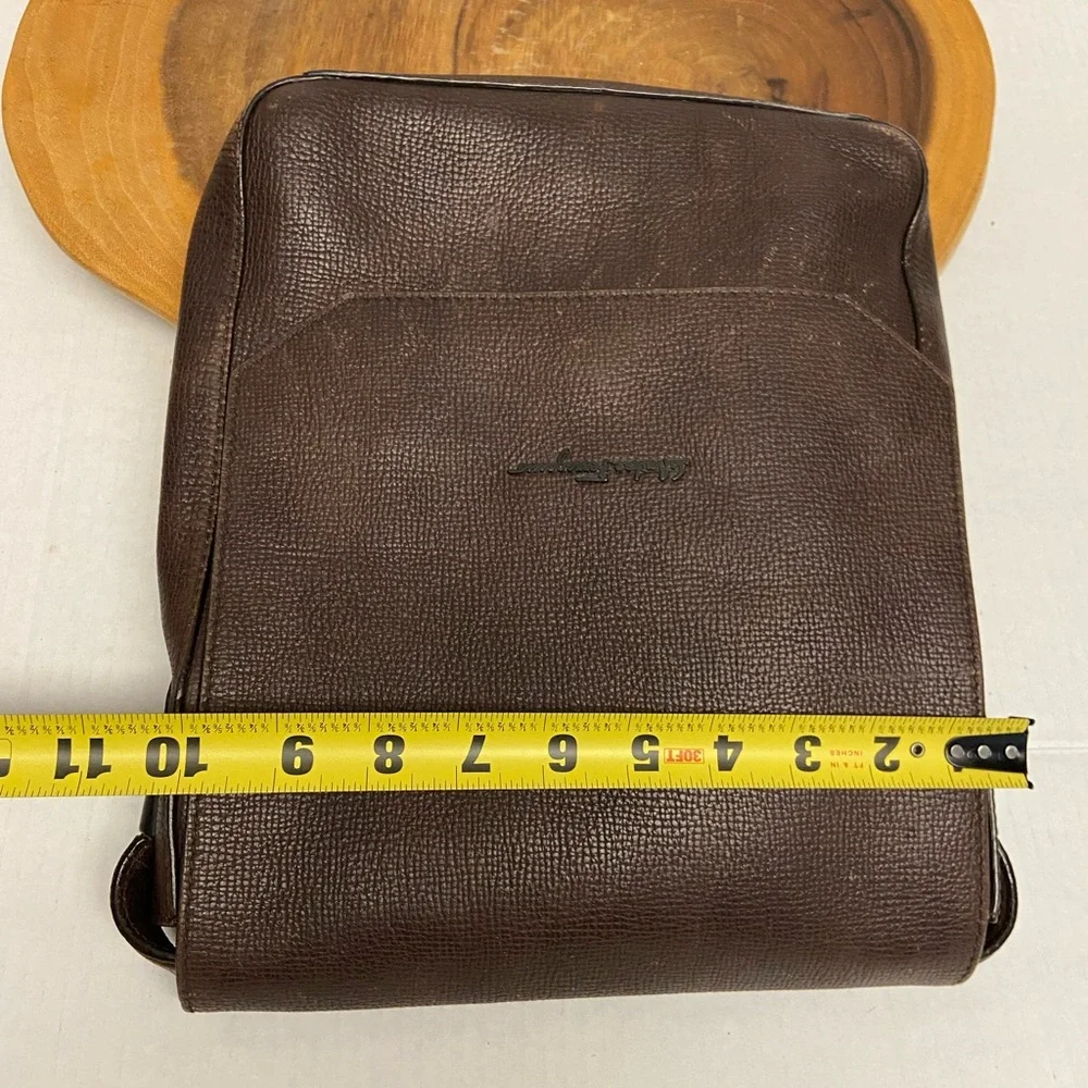 Salvatore Ferragamo Pebbled Leather Unisex Crossbody